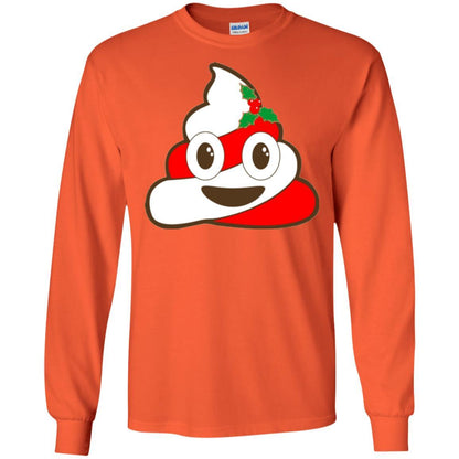 Funny Christmas T-shirt Poop Emojis Christmas Orange