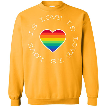 Love Is Love Rainbow Heart Lgbt Support Gift Shirt Gold