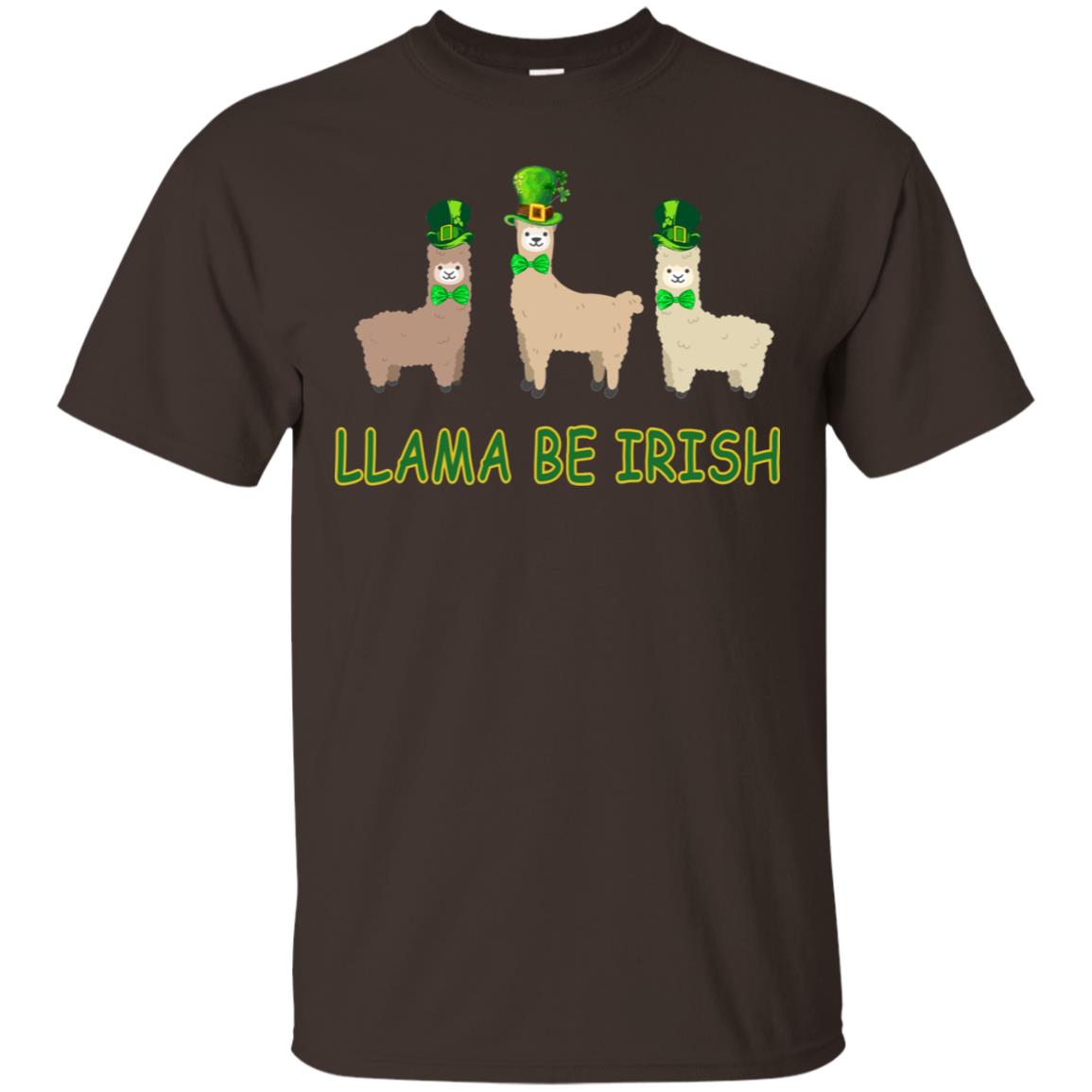 Llama Be Irish Ireland Gift Shirt Dark Chocolate