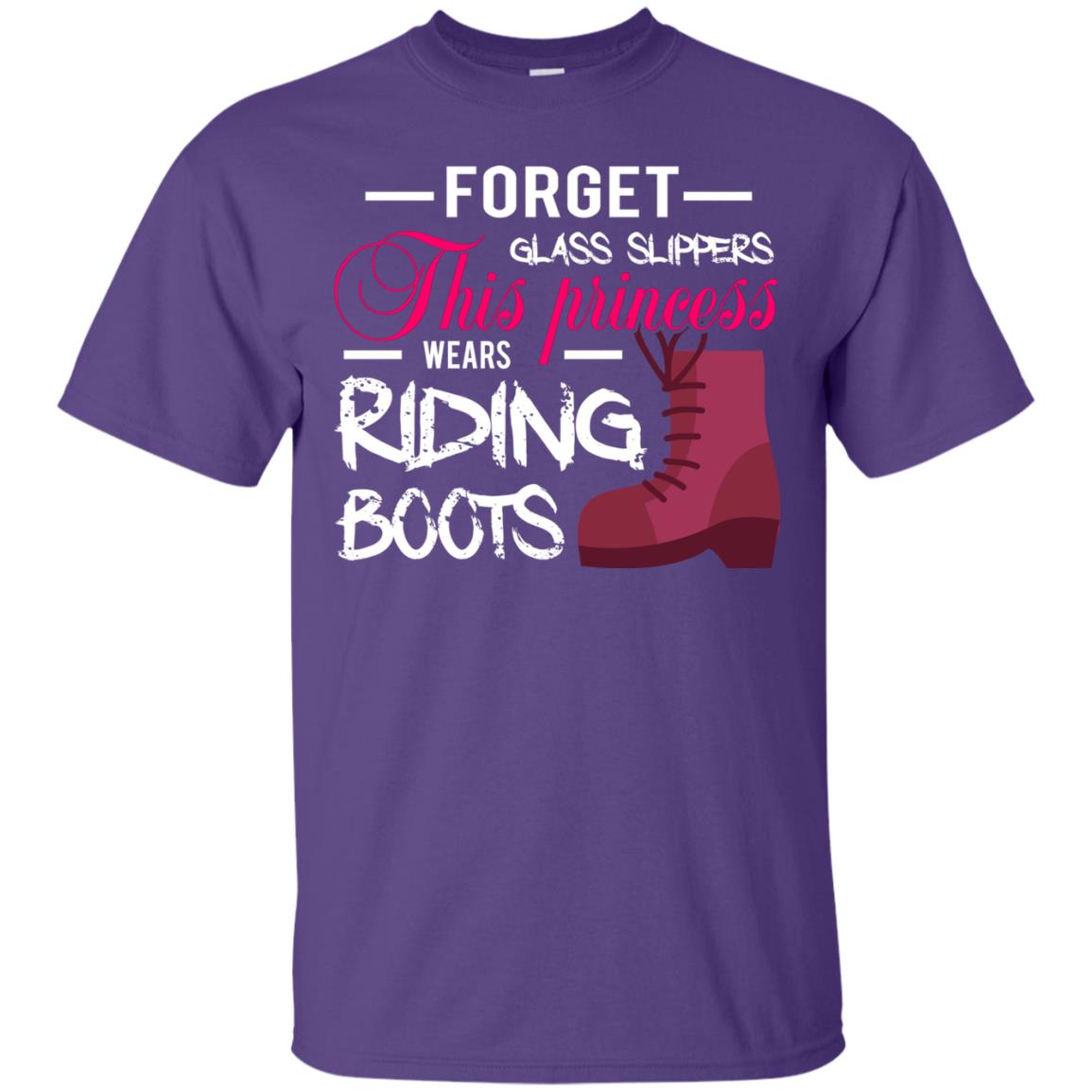 Forget Glass Slippers This Princess Wears Riding Boots Horse Riding T-shirt Purple