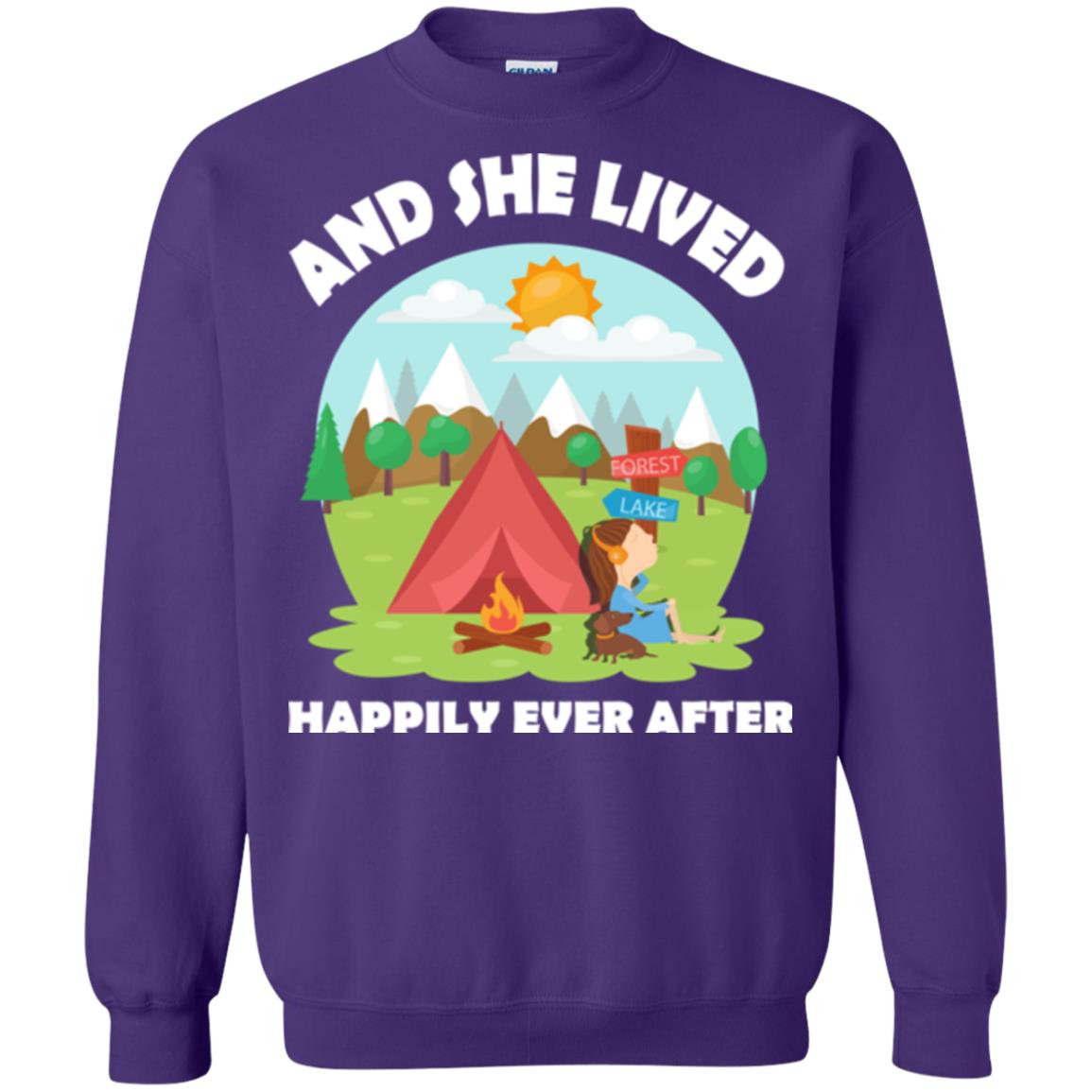 And She Lived Happily Ever After T-shirt Purple