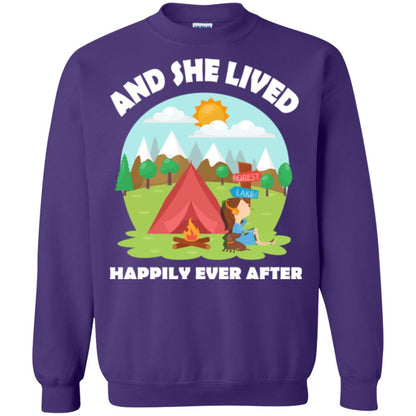 And She Lived Happily Ever After T-shirt Purple