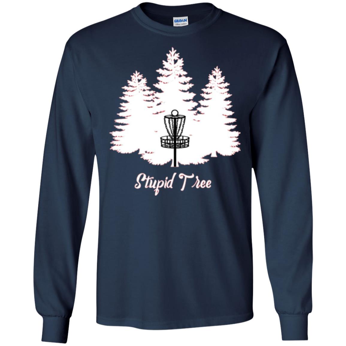 Disc Golf T-shirt Stupid Tree Navy