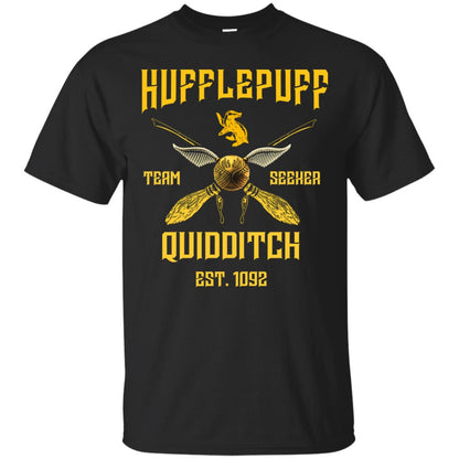 Hufflepuff Quidditch Team Seeker Est 1092 Harry Potter Shirt Black