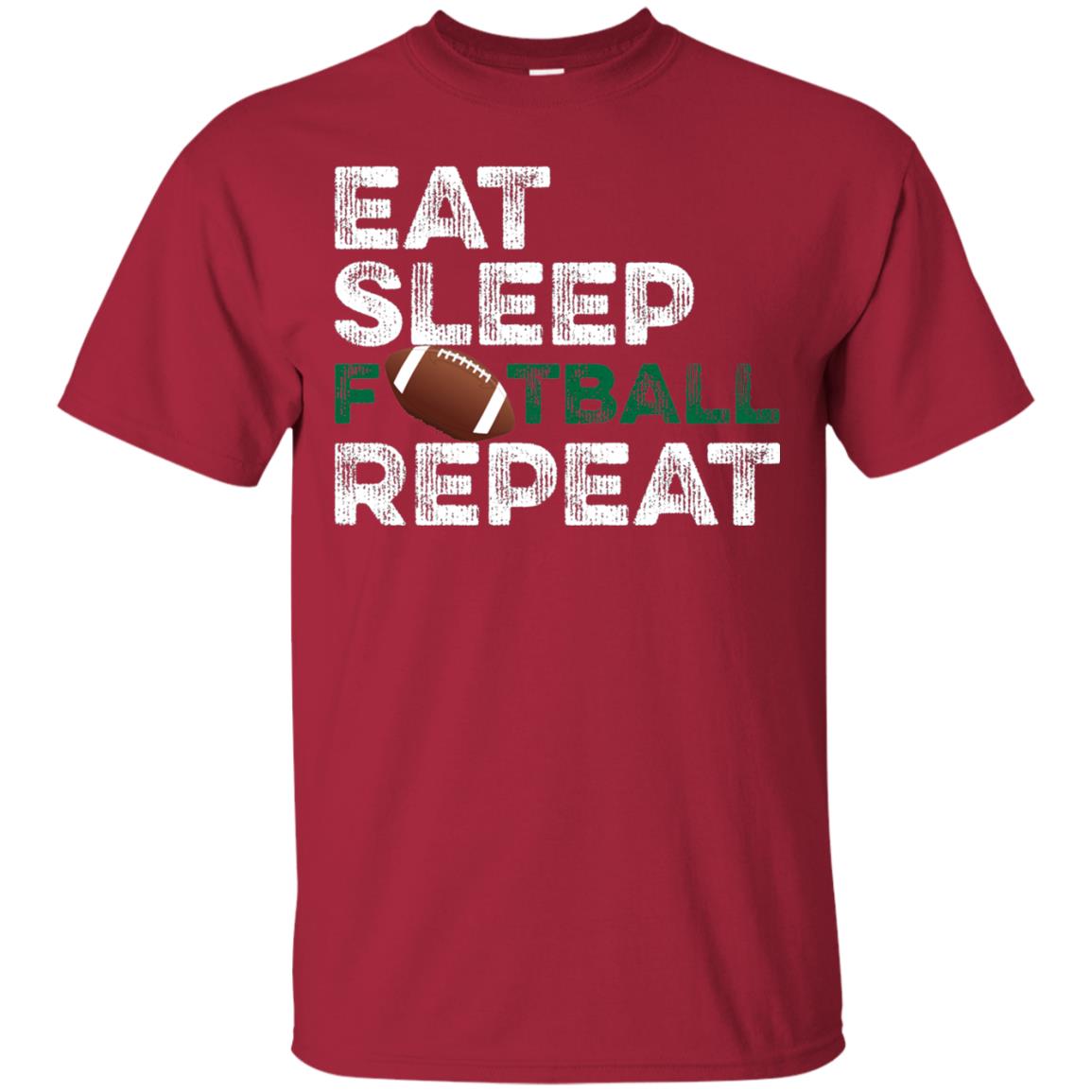Eat Sleep Football Repeat Football Lover Shirt Cardinal