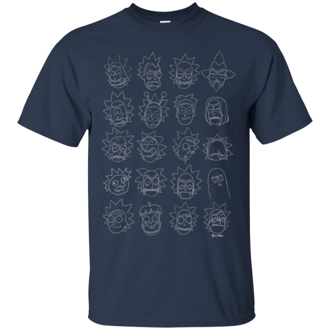 Movie T-shirt The Many Faces Of Rick Navy