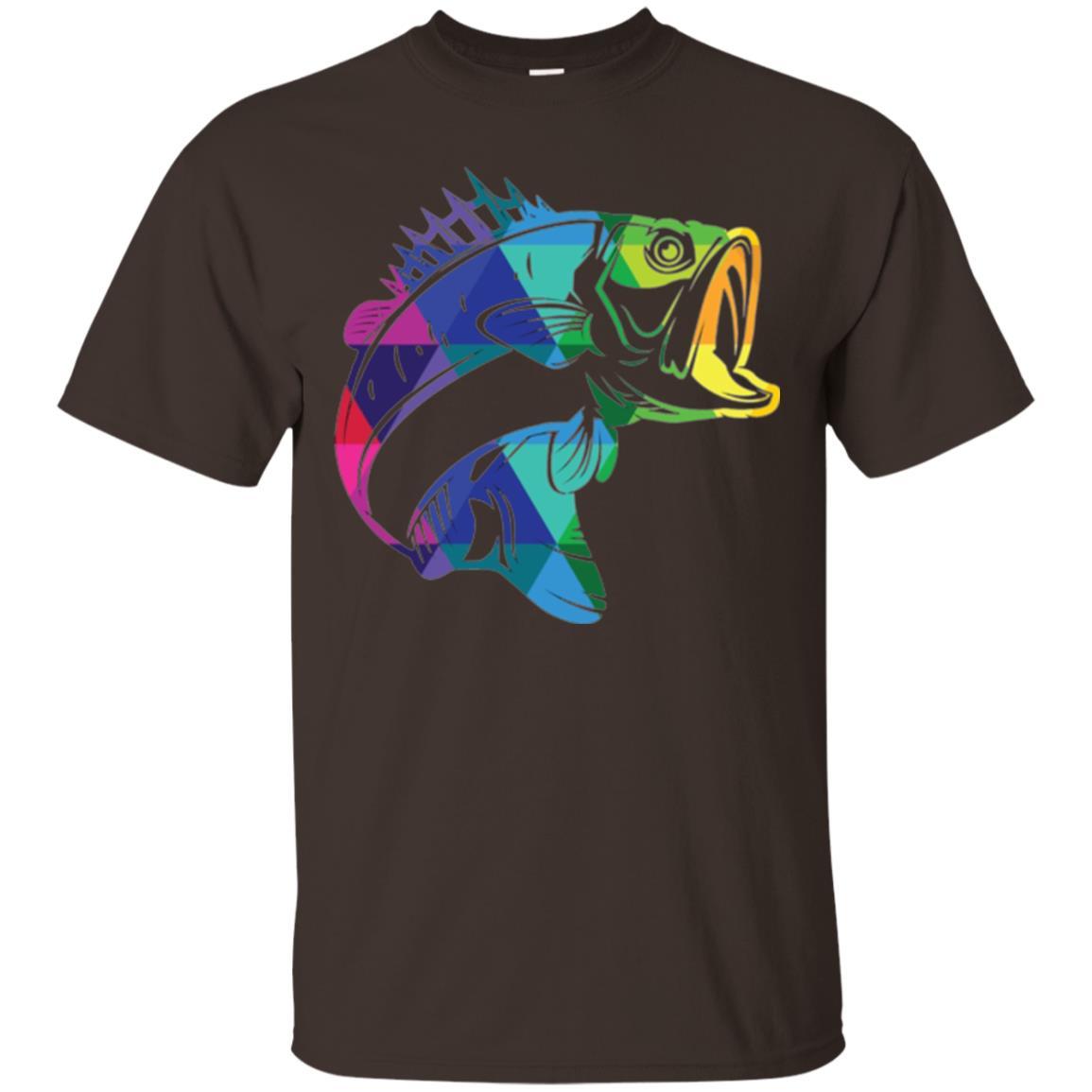 Fisherman T-shirt Fish For Bass Dark Chocolate