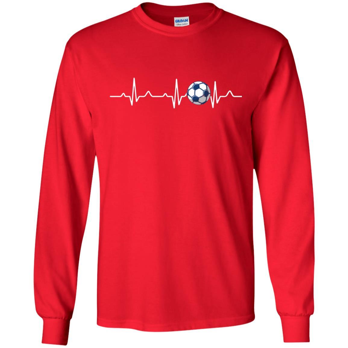 Heartbeat Soccer Lover T-shirt Red