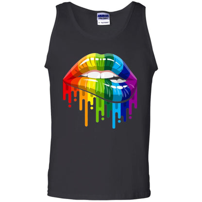 Rainbow Lips Pride Lgbt T-shirt Black