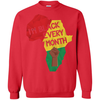 I_m Black Every Month Proud African American T-shirt Red
