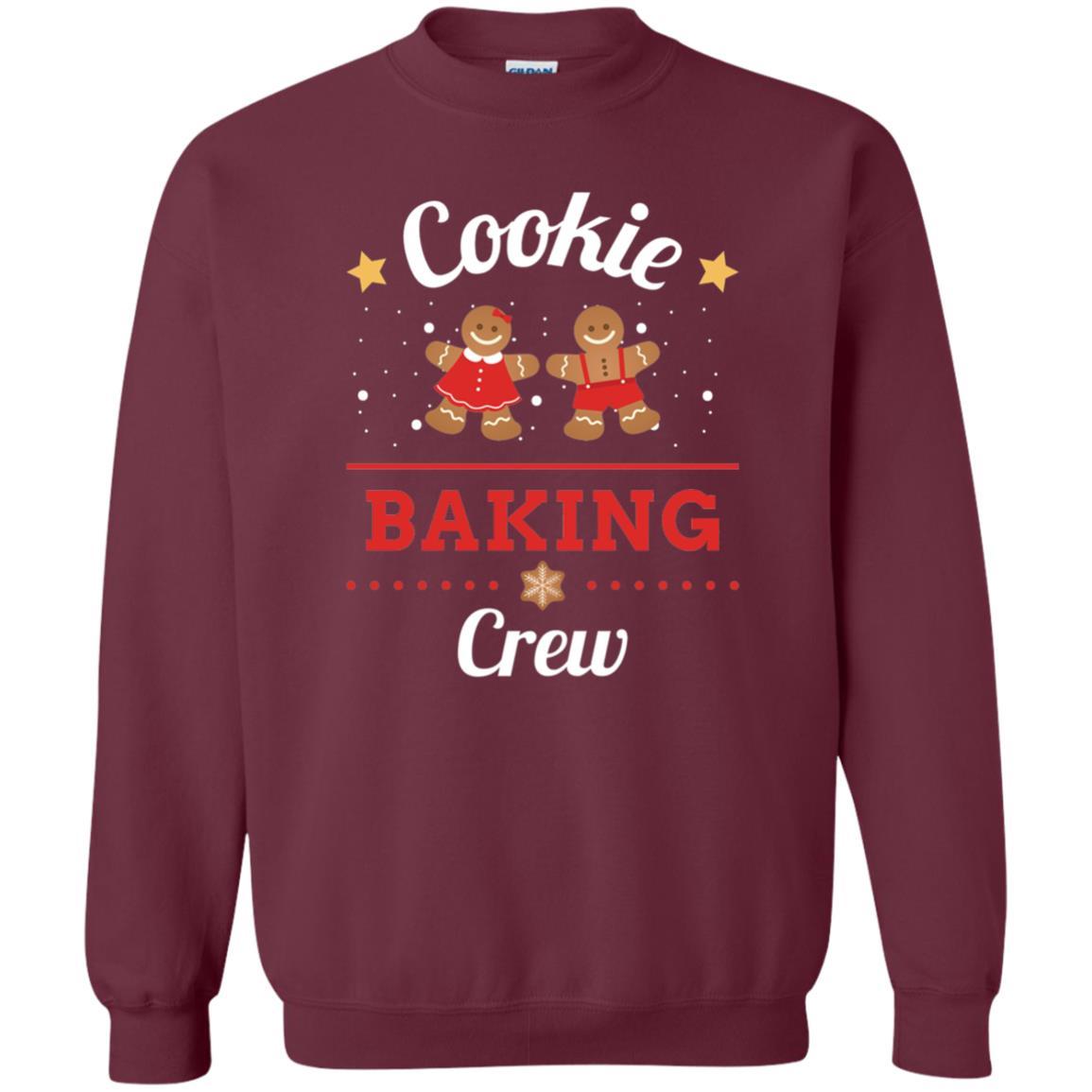Christmas T-shirt Gingerbread Cookie Baking Crew Maroon