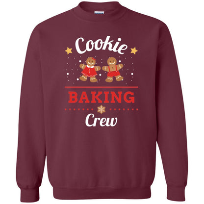 Christmas T-shirt Gingerbread Cookie Baking Crew Maroon