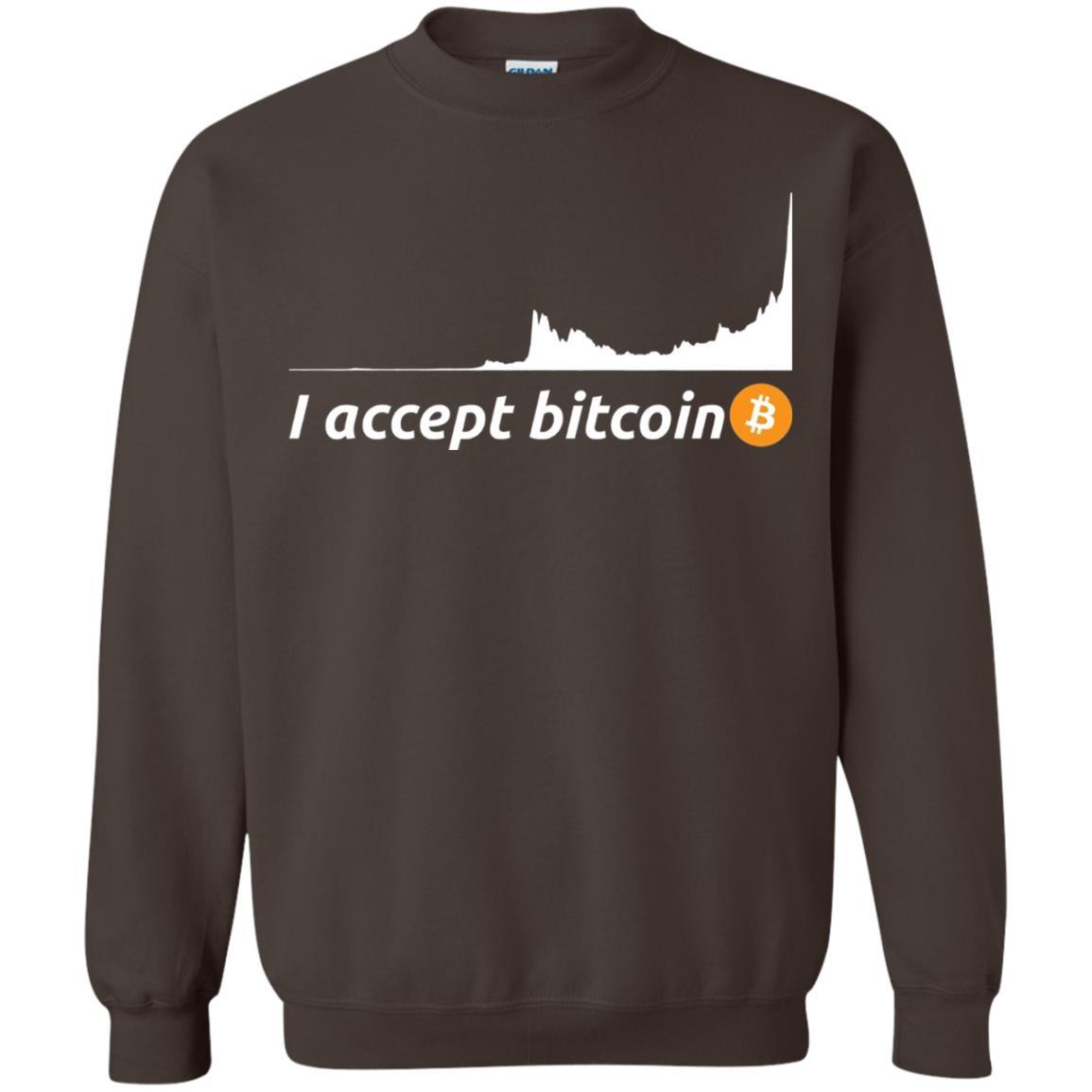 Cryptocurrency T-shirt I Accept Bitcoin Dark Chocolate