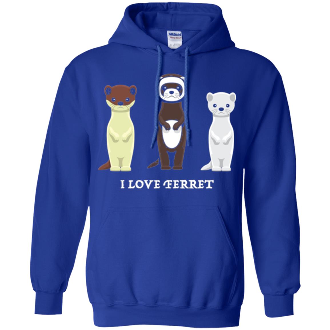 Ferret T-shirt I Love Ferret Royal