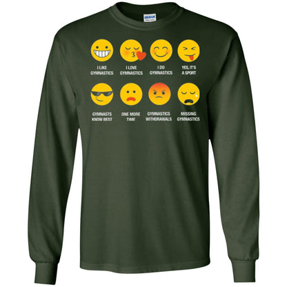 Gymnastic Lovers T-shirt Emoji Forest Green