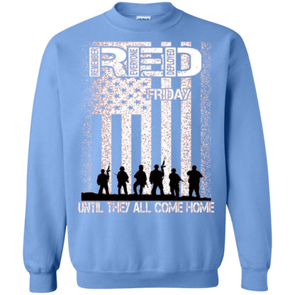 Red Friday Military T-shirt Untill They All Come Home Carolina Blue