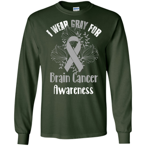 I Wear Gray For Brain Cancer Awareness T-shirt