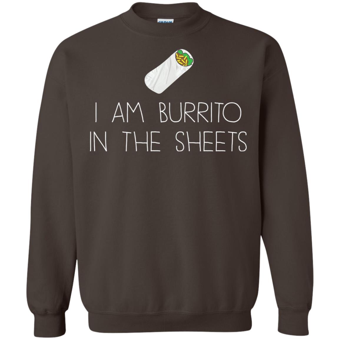 Burrito T-shirt I Am A Burrito In The Sheets Swaddling Dark Chocolate