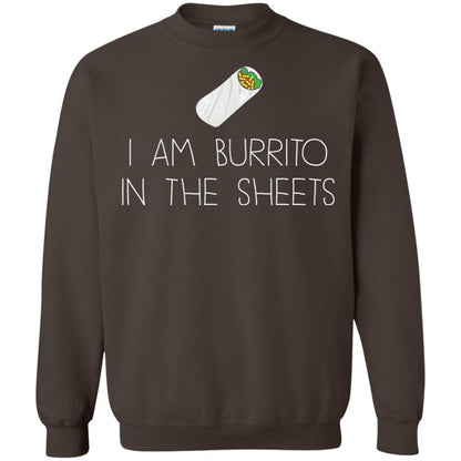 Burrito T-shirt I Am A Burrito In The Sheets Swaddling Dark Chocolate