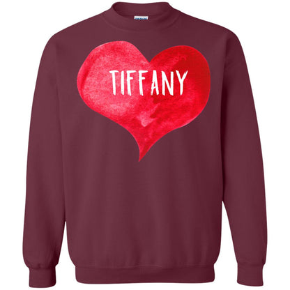Valentine_s Day T-shirt I Love Tiffany Love Heart T-shirt Maroon