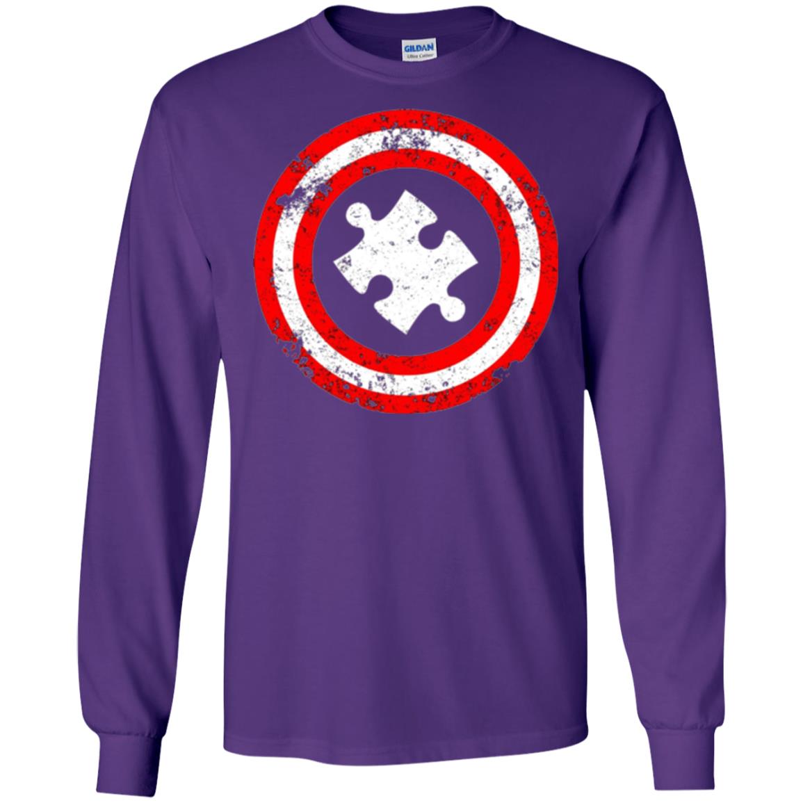 Autism Awareness T-shirt Captain Autism Superhero Purple