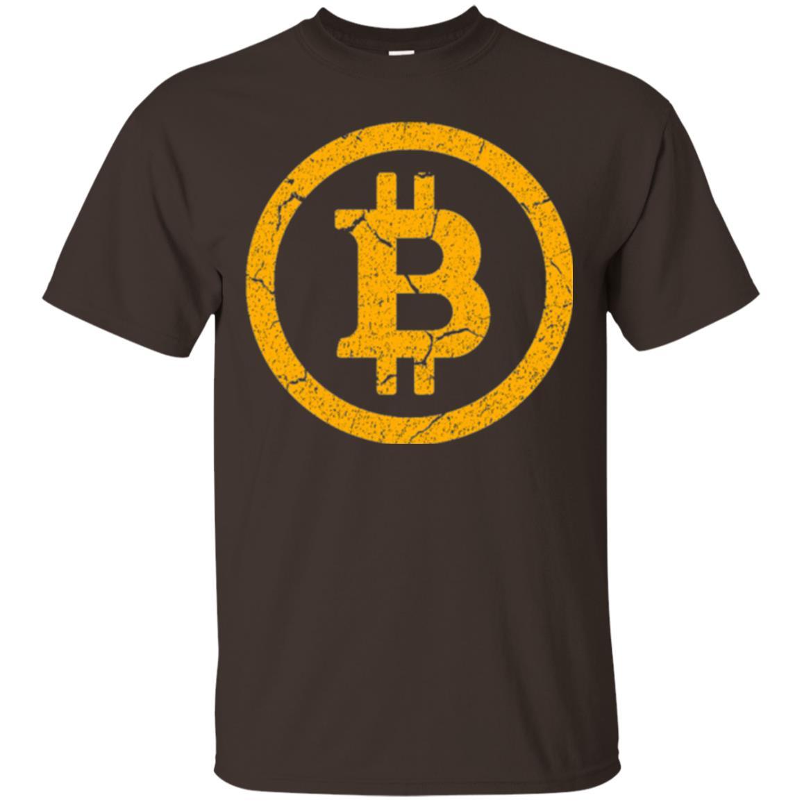 Bitcoin T-shirt Vintage Worn Distressed Look Design