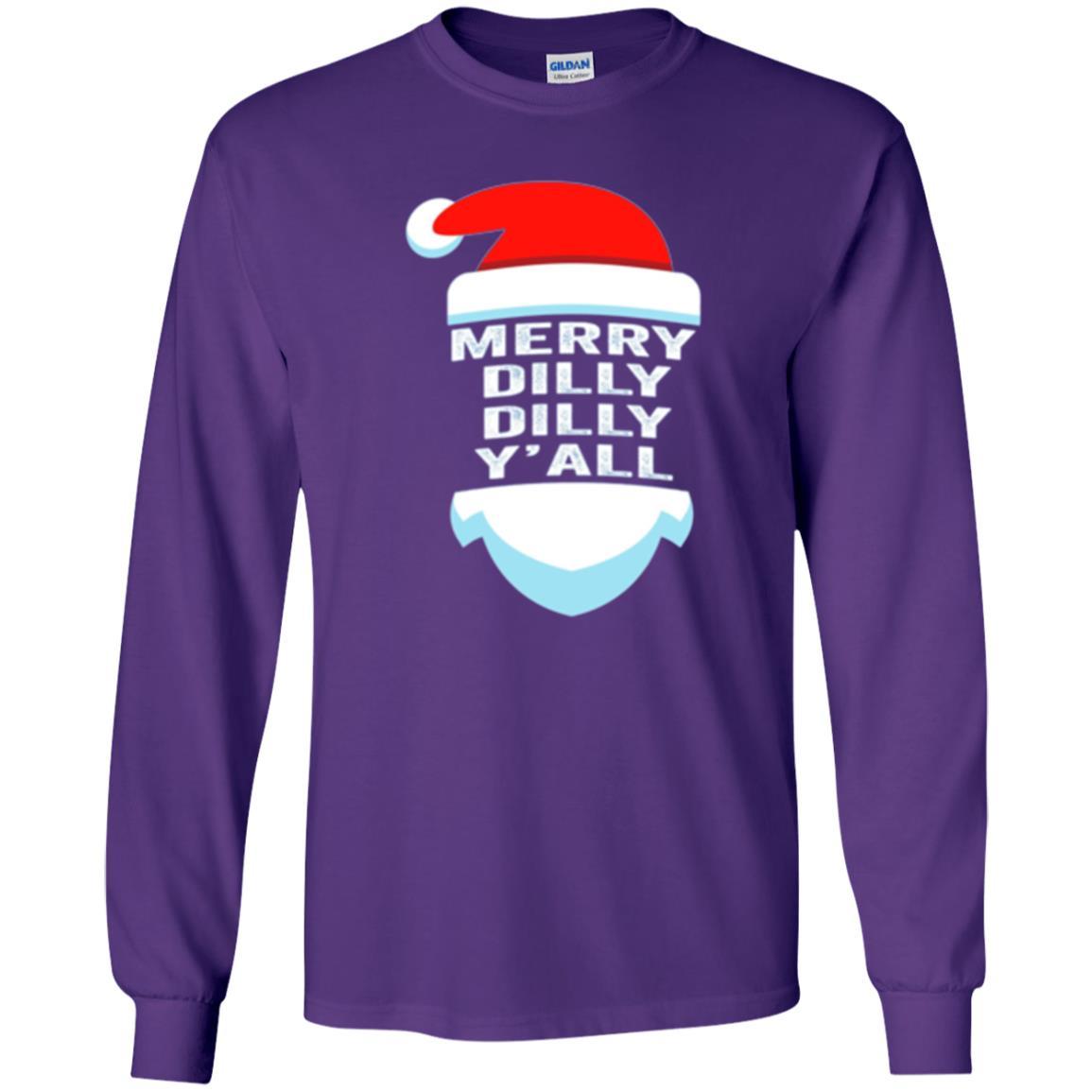 Christmas T-shirt Dilly Dilly Y_all Santa Claus Purple