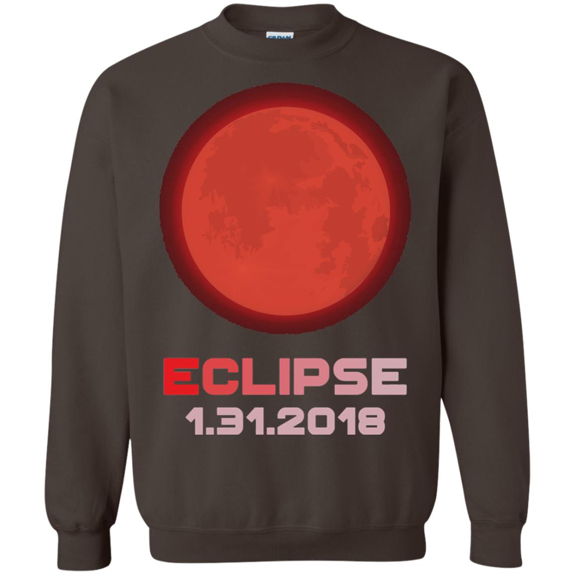 Eclipse January 31st 2018 Total Lunar Eclipse T-shirt Dark Chocolate