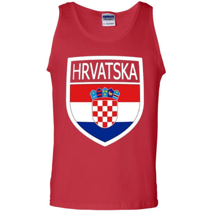 Croatia Shield T-shirt Hrvatska Patch Croatian Flag Badge Red