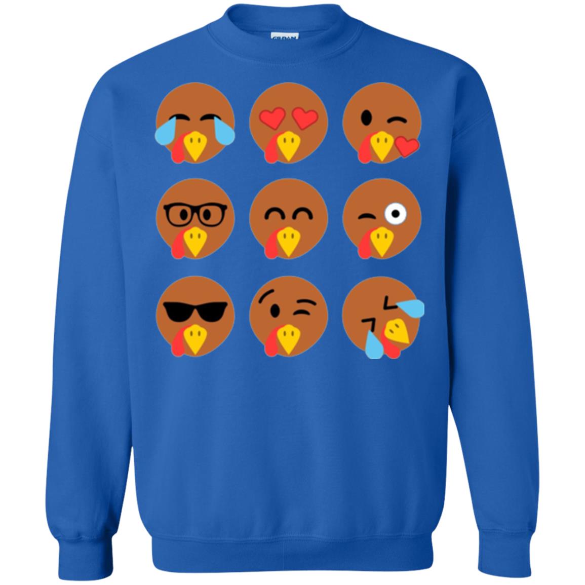 Thanksgiving T-shirt Turkey Emojis Royal