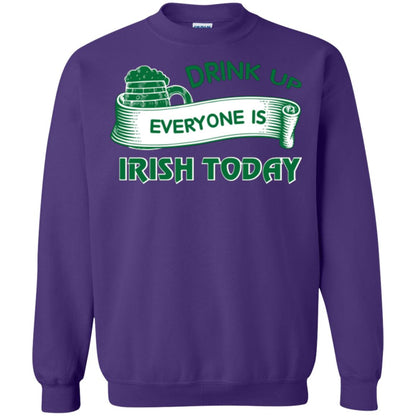 Saint Patrick's Day T-shirt Drink Up Everyone Is Irish Today Purple