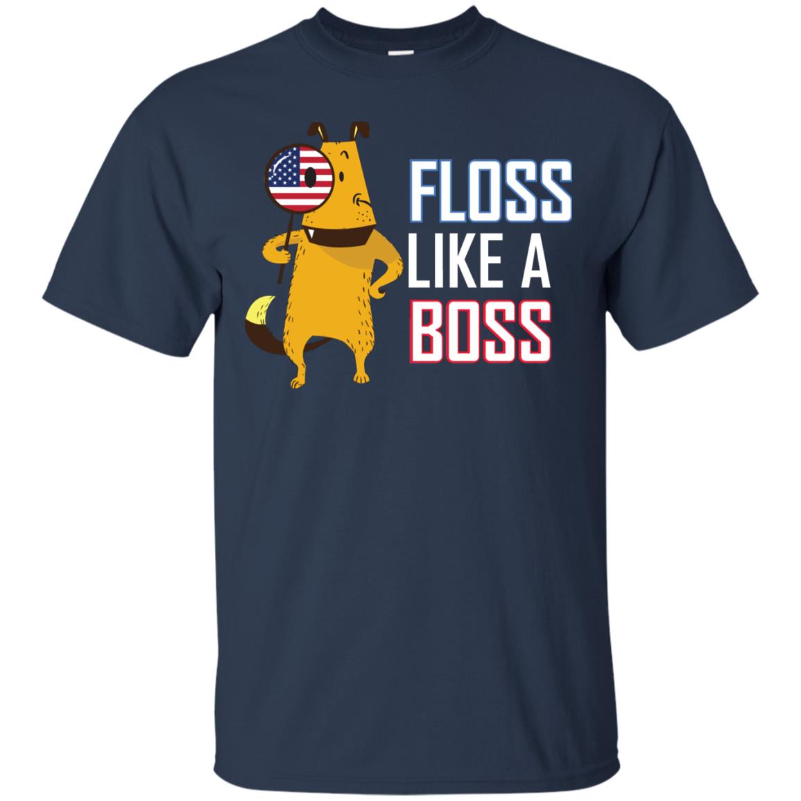 Floss Like A Boss Dog Shirt Navy