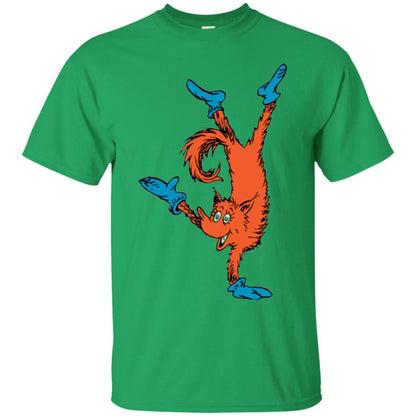 Dr. Seuss Fox In Socks Handstand Book Lover T-shirt Irish Green