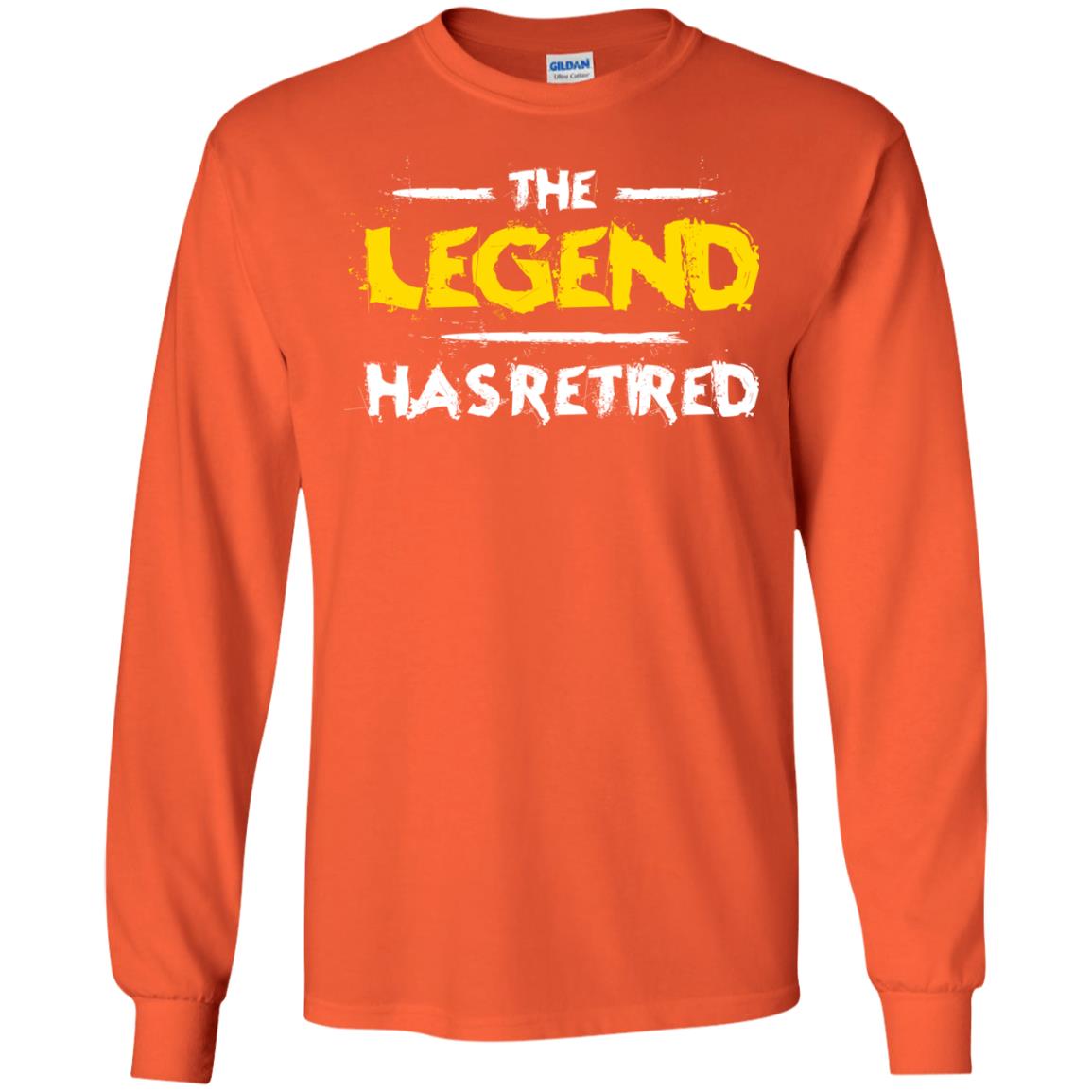 Retirement T-shirt The Legend Has Retired Orange
