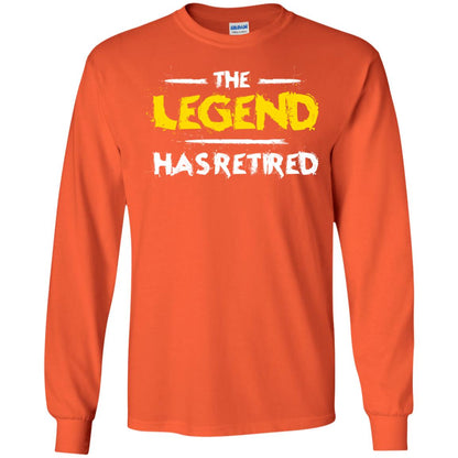 Retirement T-shirt The Legend Has Retired Orange
