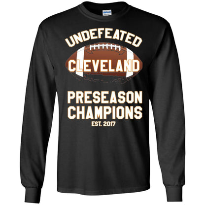 Football T-shirt Cleveland Football Undefeated Preseason Champion Black