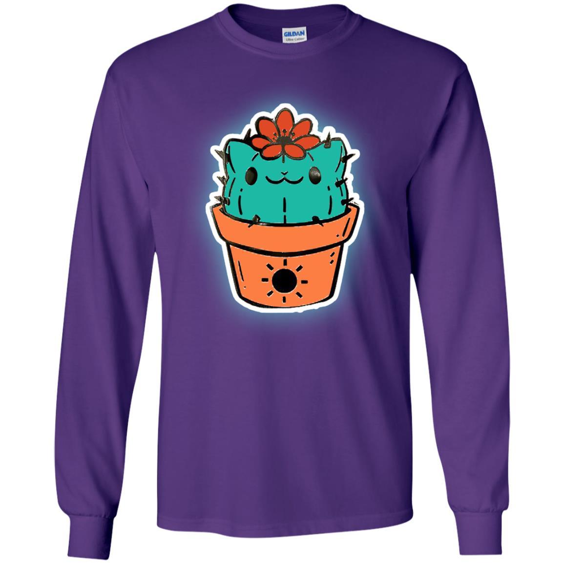 Cat Lovers T-shirt Catcus Purple