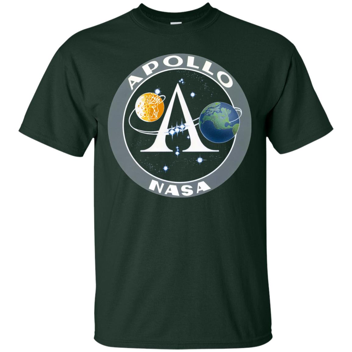 Apollo Program Moon Landing Patch Print Nasa Astronomy T-shirt Forest