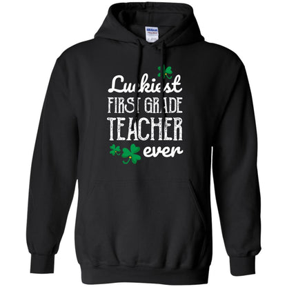 Luckiest First Grade Teacher Ever St. Patricks Day T-shirt Black