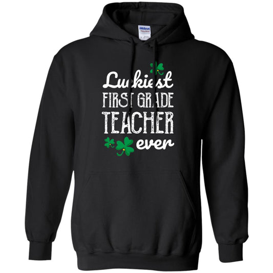 Luckiest First Grade Teacher Ever St. Patricks Day T-shirt Black
