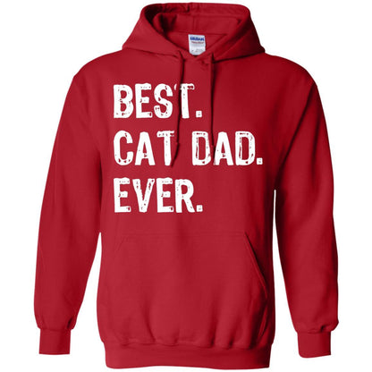 Cat Lover T-shirt Best Cat Dad Ever Red