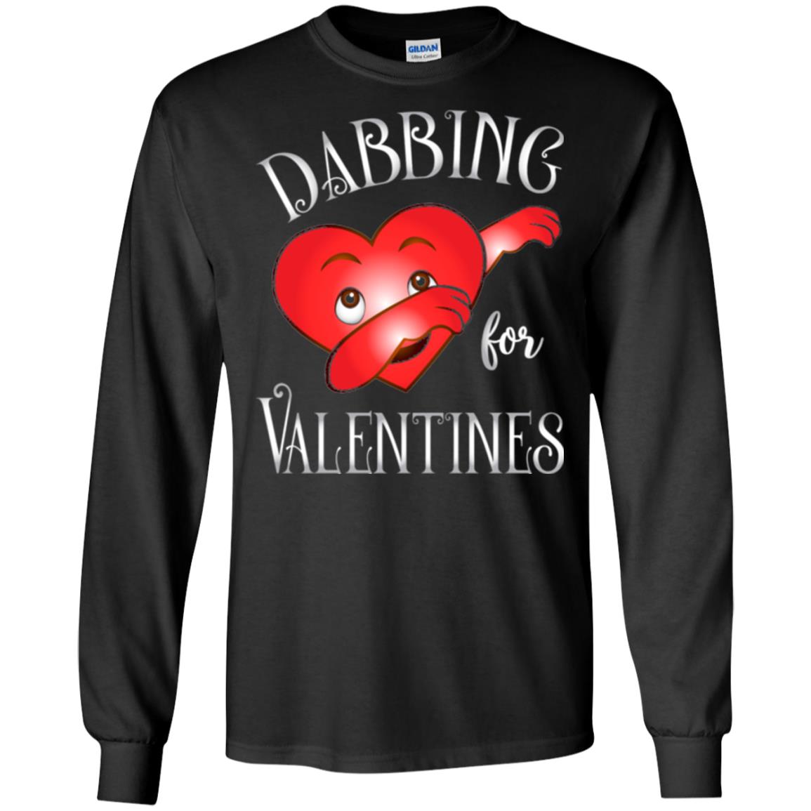 Valentines Day T-shirt Dabbing Heart T-shirt Black