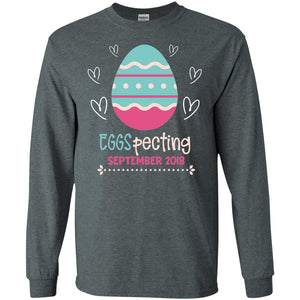 Easter Pregnancy Announcement Shirt Eggspecting  September 2018