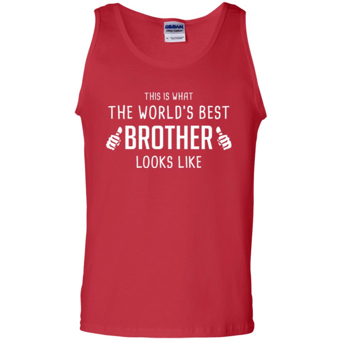 Brother T-shirt This Is What The Worlds Best Brother Looks Like Red