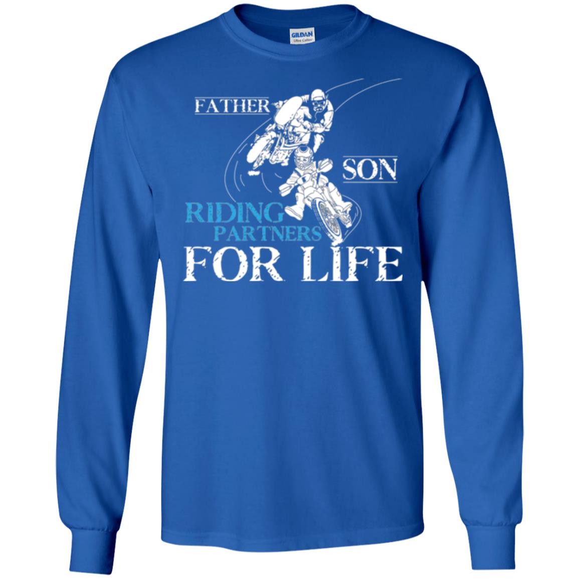 Motocross T-shirt Father Son Riding Partners For Life Royal