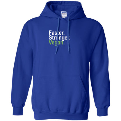 Vegetarian T-shirt Faster Stronger Vegan Royal