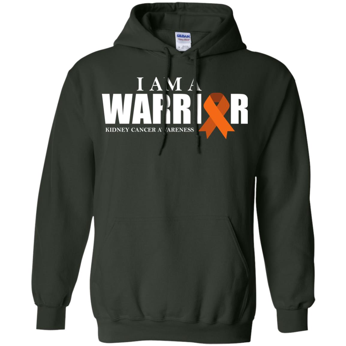 Kidney Cancer Awareness T-shirt I Am A Warrior Kidney Cancer Awareness Forest Green