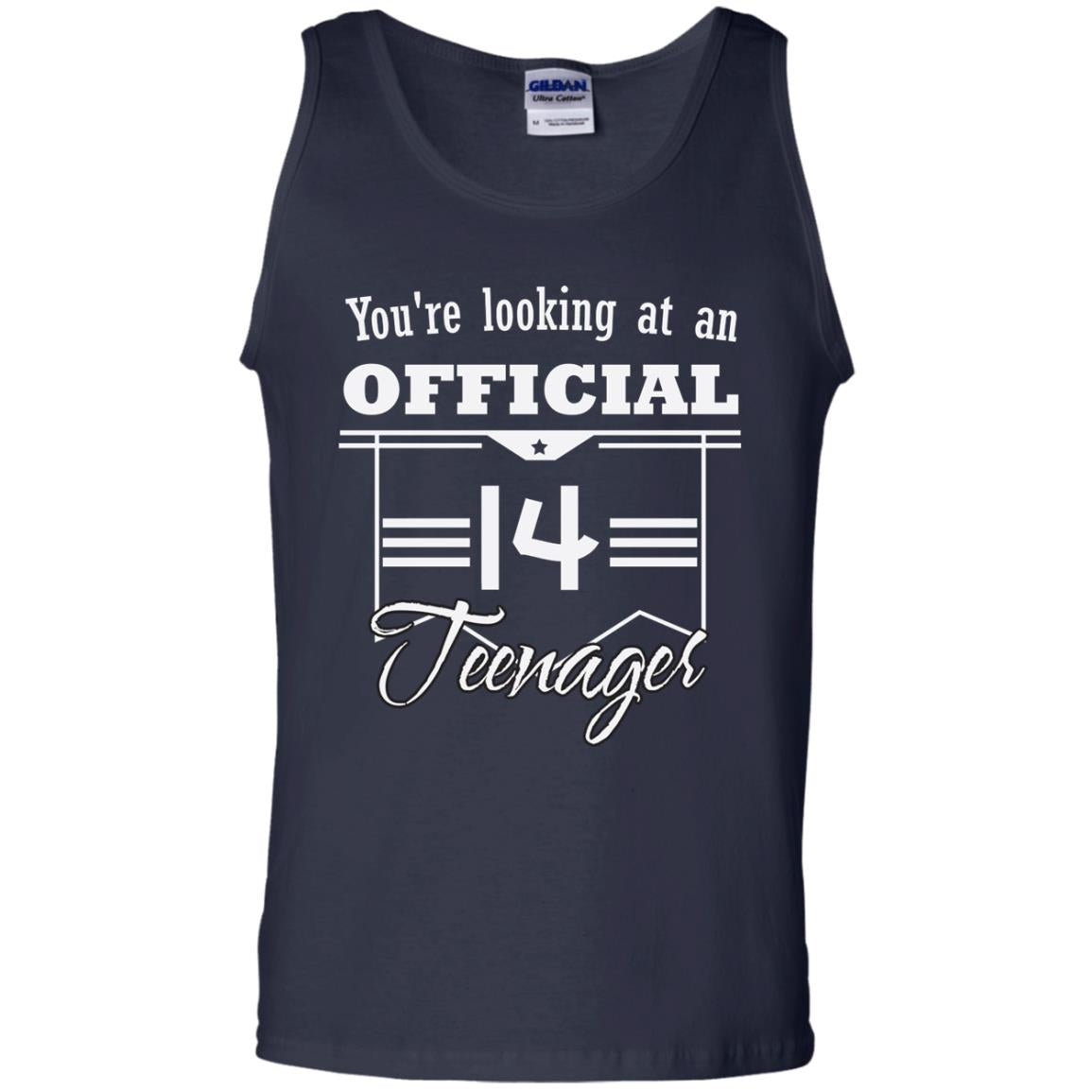 You're Looking At An Official 14 Teenager 14th Birthday Shirt Navy