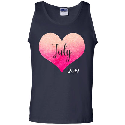 Pregnancy Reveal Announcement Party July 2019 Shirt Navy