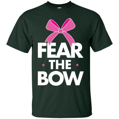 Fear The Bow Big Pink Bow Cheerleader Apparel Shirt Forest